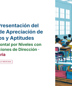Portada de una guía con una profesora sonriente delante de una clase de jóvenes alumnos. El título reza 