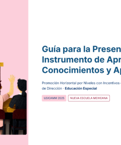 Ilustración de una mujer de pie en un podio frente a estudiantes sentados con las manos levantadas. El texto de la derecha dice: 