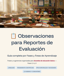 1 Observaciones para Reportes de Evaluacion