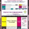 La imagen es una colorida plantilla de programa de estudios titulada 