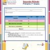Exámenes de Primaria 1° Grado (NEM 2026 – 2027) 2do Trimestre 16 Colorida boleta de calificaciones académica para un estudiante de 1er grado en México, que detalla materias como Idiomas, Ciencias y Ética para el Examen Segundo Trimestre Primer Grado 2024 NEM. Incluye columnas para materias, preguntas, respuestas correctas y calificaciones (NEM). Las instrucciones en la parte inferior abordan cómo completar tareas y hacer preguntas.