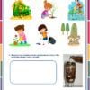 Exámenes de Primaria 1° Grado (NEM 2026 – 2027) 2do Trimestre 12 Hoja de trabajo educativa para estudiantes de primer grado. La actividad 10 muestra ilustraciones para identificar el cuidado de los recursos naturales, incluida la plantación de árboles, el reciclaje y la protección de las fuentes de agua. La actividad 11 consiste en nombrar tres elementos para hacer un filtro de agua casero, con una imagen de ejemplo. ¡Preparación perfecta para tu Examen Segundo Trimestre Primer Grado 2024 NEM!