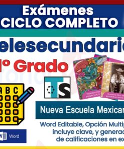 Exámenes 1° de Telesecundaria NEM (2025 - 2026) Ciclo Completo