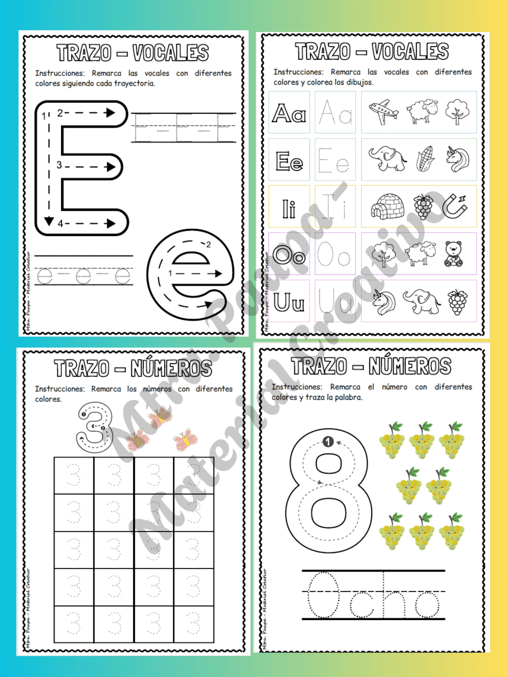 Cuadernillo de Trazos para Preescolar: ¡Aprender jugando!