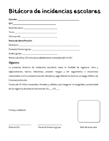 Reporte de Bitácora de incidencias para docentes - Image 2