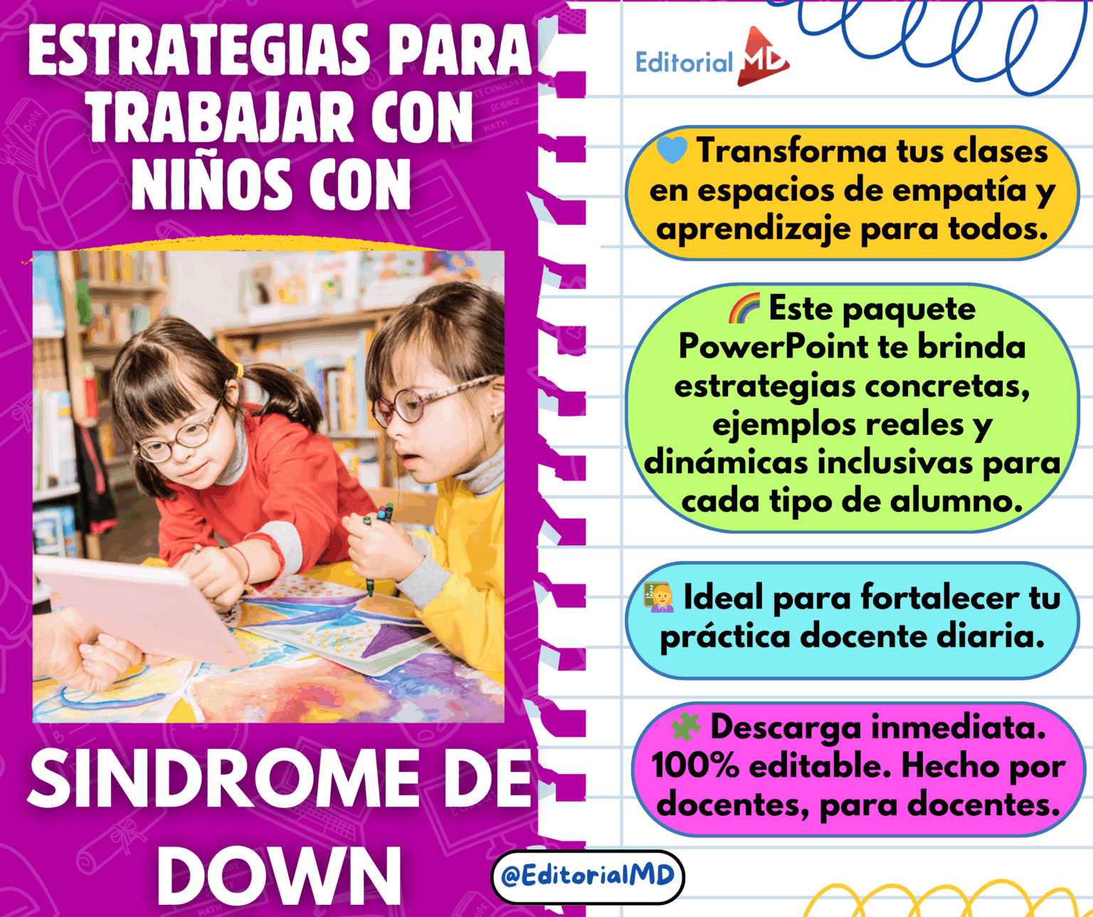 Paquete “Estrategias para trabajar con niños con Síndrome de Down ...