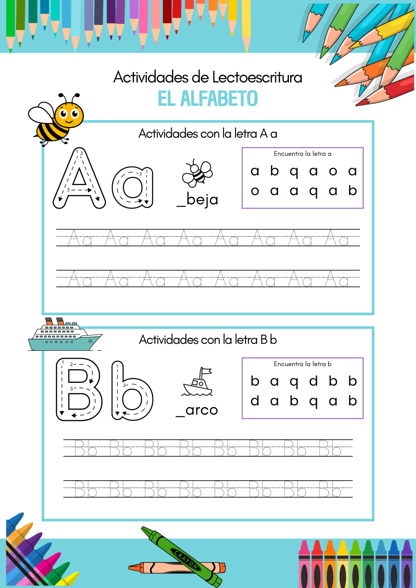 Aprende de forma divertida a escribir el abecedario 1 2 Aprende de forma divertida a escribir el abecedario 1 - Image 2