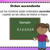 Ejemplo de números ascendentes