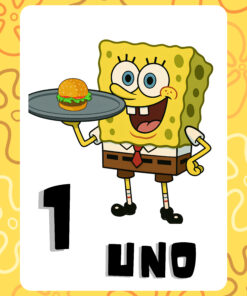 Números con temática de "Bob esponja" 4 2 246