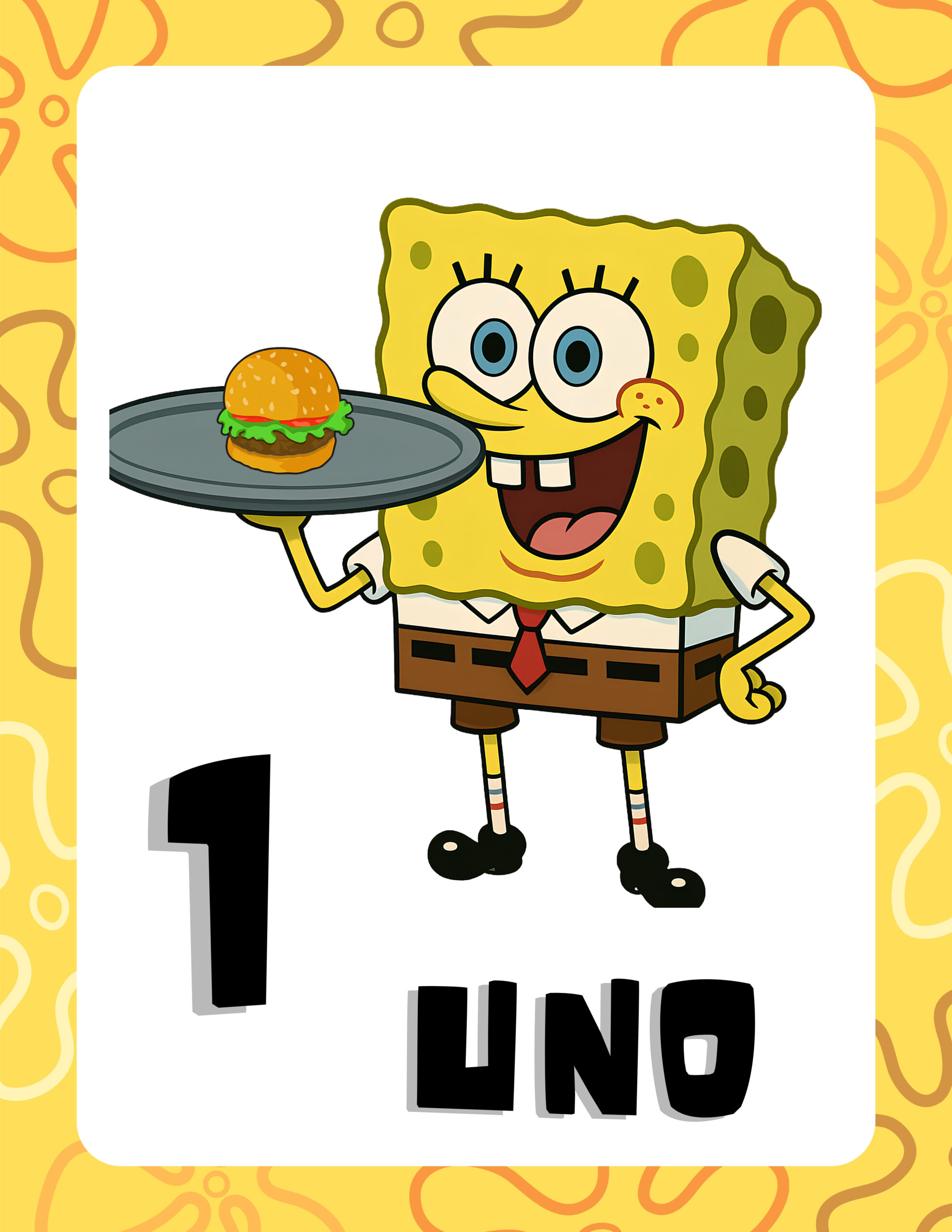 Números con temática de "Bob esponja" 2 Números con temática de "Bob esponja" - Imagen 2