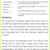50 Lecturas en Inglés para 5to Grado de Primaria (Reading Comprehension) 6 Una hoja de trabajo educativa titulada
