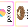 Tarjetas con las palabras 