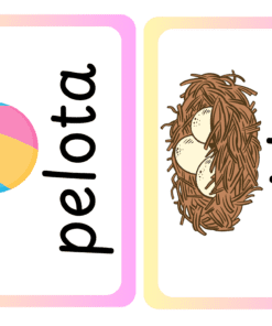 Tarjetas con las palabras 