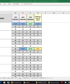 Una captura de pantalla del Reporte de Calificaciones Automatizado Secundaria que muestra una tabla con columnas tituladas 