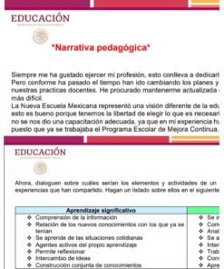 Dos capturas de pantalla de un documento de la Secretaría de Educación Pública titulado 
