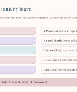 20 Relaciona mujer y logro