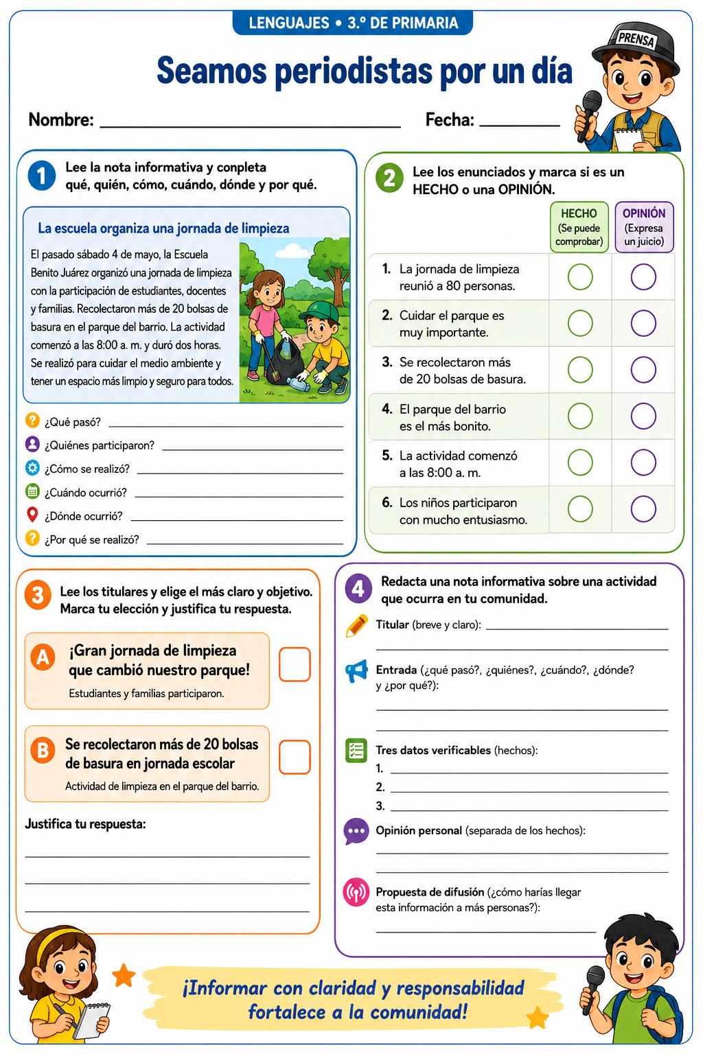 Fichas de trabajo PRIMARIA 3° Grado TODOS LOS PROYECTOS (IMPRIMIBLES) 9 Fichas de trabajo PRIMARIA 3° Grado TODOS LOS PROYECTOS (IMPRIMIBLES) - Image 9
