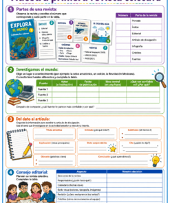 Fichas de trabajo PRIMARIA 5° Grado TODOS LOS PROYECTOS (IMPRIMIBLES) 30 20 nuestra primera revista colectiva