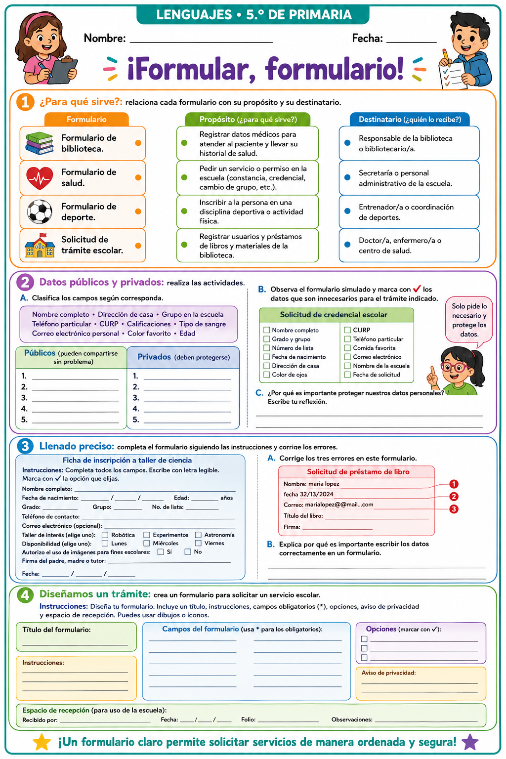 Fichas de trabajo PRIMARIA 5° Grado TODOS LOS PROYECTOS (IMPRIMIBLES) 9 Fichas de trabajo PRIMARIA 5° Grado TODOS LOS PROYECTOS (IMPRIMIBLES) - Image 9