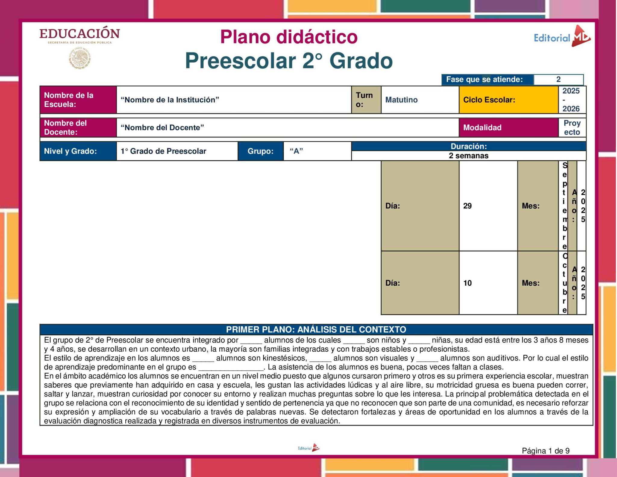 Planeación Contemos Historias para Preescolar 2 Planeación Contemos Historias para Preescolar - Image 2