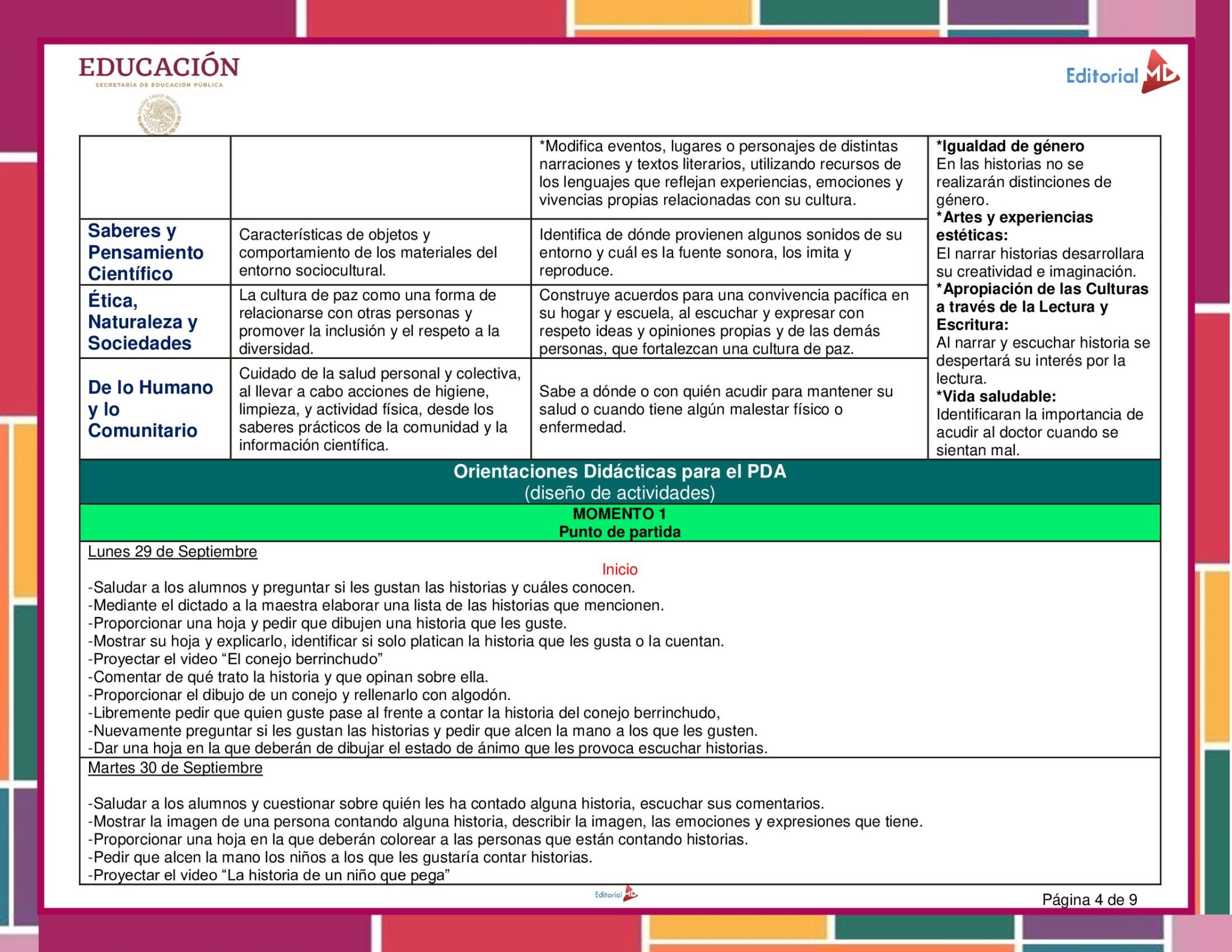 Planeación Contemos Historias para Preescolar 5 Planeación Contemos Historias para Preescolar - Image 5