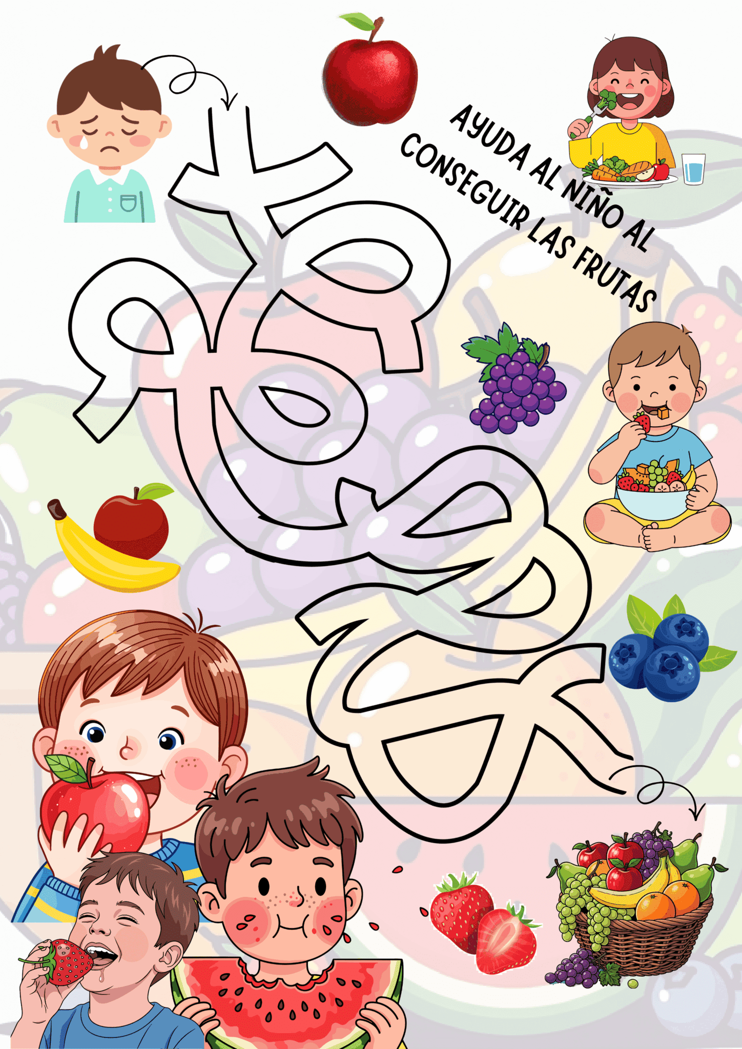 Libro de frutas para colorear 7 Libro de frutas para colorear - Image 7