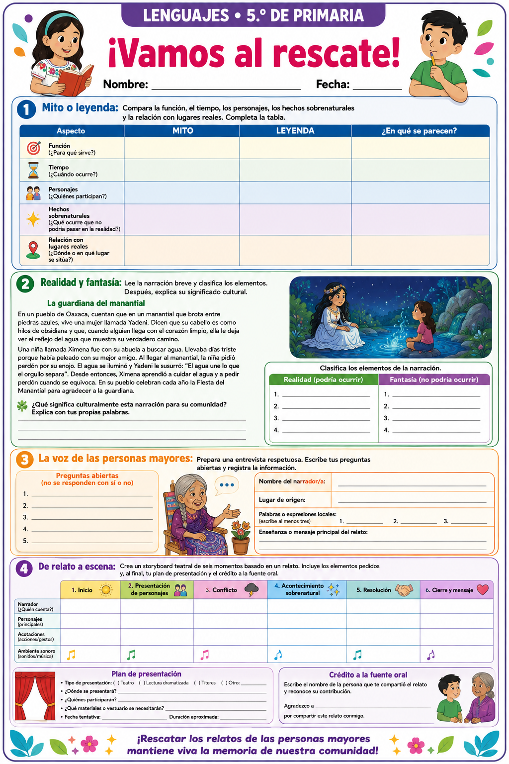 Fichas de trabajo PRIMARIA 1° a 6° Grado | TODOS LOS PROYECTOS (IMPRIMIBLES) 6 Fichas de trabajo PRIMARIA 1° a 6° Grado | TODOS LOS PROYECTOS (IMPRIMIBLES) - Image 6