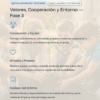 Observaciones y Sugerencias para Reportes de Evaluación Primaria 1° a 6° • Todos los Campos Formativos 19 26 Valores Cooperacion y Entorno Fase 3