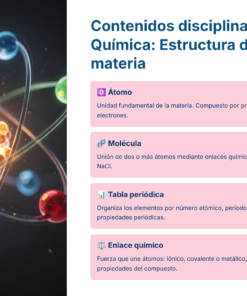 27 Contenidos disciplinares de Quimica Estructura de la materia
