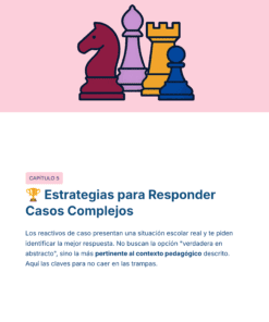 Guía de Estudio HORAS ADICIONALES GEOGRAFÍA Educación Secundaria- USICAMM 2026 - 2027 + (Simulador 90 Reactivos) 23 Ilustración de cuatro piezas de ajedrez de colores sobre un título que dice:
