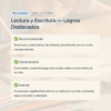 Observaciones y Sugerencias para Reportes de Evaluación Primaria 1° a 6° • Todos los Campos Formativos 27 2 Lectura y Escritura Logros Destacados