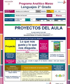 2° Primaria Lenguajes Marzo Pagina 01