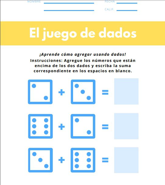 Ejemplo de cuadernillo de matemáticas