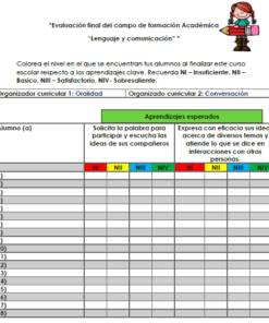 Evaluación preescolar