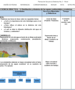 Una captura de pantalla de un documento del Paquete Planeaciones de Geografía Secundaria (1er Trimestre) abierto en una computadora, que muestra 