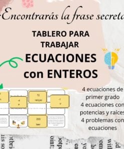 ECUACIONES EN EL CONJUNTO DE LOS NÚMEROS ENTEROS Y EN EL CONJUNTO DE NÚMEROS RACIONALES 6 3 194
