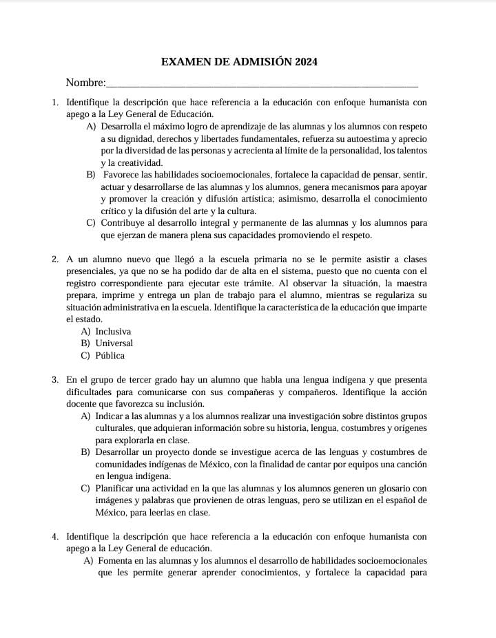 PAQUETE DE 6 EXAMENES PARA HORAS ADICIONALES, PROMOCION HORIZONTAL Y ADMISION 3 PAQUETE DE 6 EXAMENES PARA HORAS ADICIONALES, PROMOCION HORIZONTAL Y ADMISION - Image 3