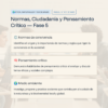 Observaciones y Sugerencias para Reportes de Evaluación Primaria 1° a 6° • Todos los Campos Formativos 29 30 Normas Ciudadania y Pensamiento Critico Fase 5