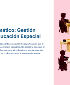 Ilustración de niños sentados en mesas jugando juntos, con algunos niños en silla de ruedas. El texto de la izquierda dice 