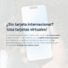 GUÍA COMPLETA PAYPAL – DOMINA LOS PAGOS ONLINE DESDE CERO 18 Mano que sostiene un smartphone sobre un texto explicativo acerca de las ventajas de utilizar tarjetas virtuales o de prepago en PayPal.