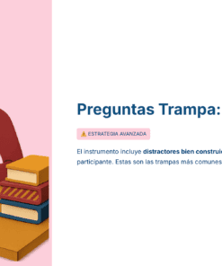 Ilustración de una mujer estudiando en un escritorio con un ordenador portátil abierto, un cuaderno y libros apilados. A la derecha, texto en español: 