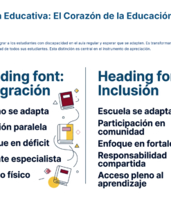 Infografía comparando dos enfoques en educación especial: integración (con imágenes de ordenador y libro) e inclusión (con imágenes de bombilla y corazón), mostrando diferencias en adaptación, enfoque y participación.