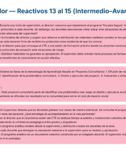 Guía de Estudio PROMOCIÓN HORIZONTAL SUPERVISIÓN – USICAMM 2026 – 2027 + (Simulador 90 Reactivos) 38 35 Simulador Reactivos 13 al 15 Intermedio Avanzado