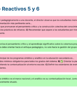 Guía de Estudio PROMOCIÓN HORIZONTAL Educación SECUNDARIA – USICAMM 2026 – 2027 + (Simulador 90 Reactivos) 40 Captura de pantalla de la clave de respuestas de un cuestionario o examen con las secciones resaltadas. Hay dos preguntas tituladas