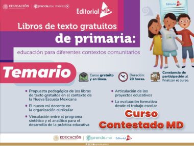 Curso Contestado Nuevos Libros de texto gratuitos de primaria 2023-2024