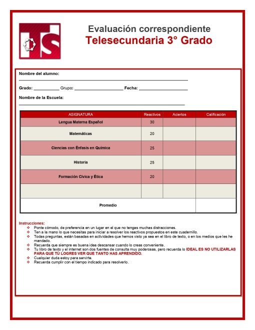 3° Grado Examen 2do Trimestre page 0001