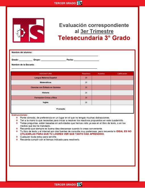 3° Grado Examen 3er Trimestre page 0001