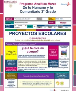 3° Primaria De lo Humano y lo Comunitario Marzo Pagina 1