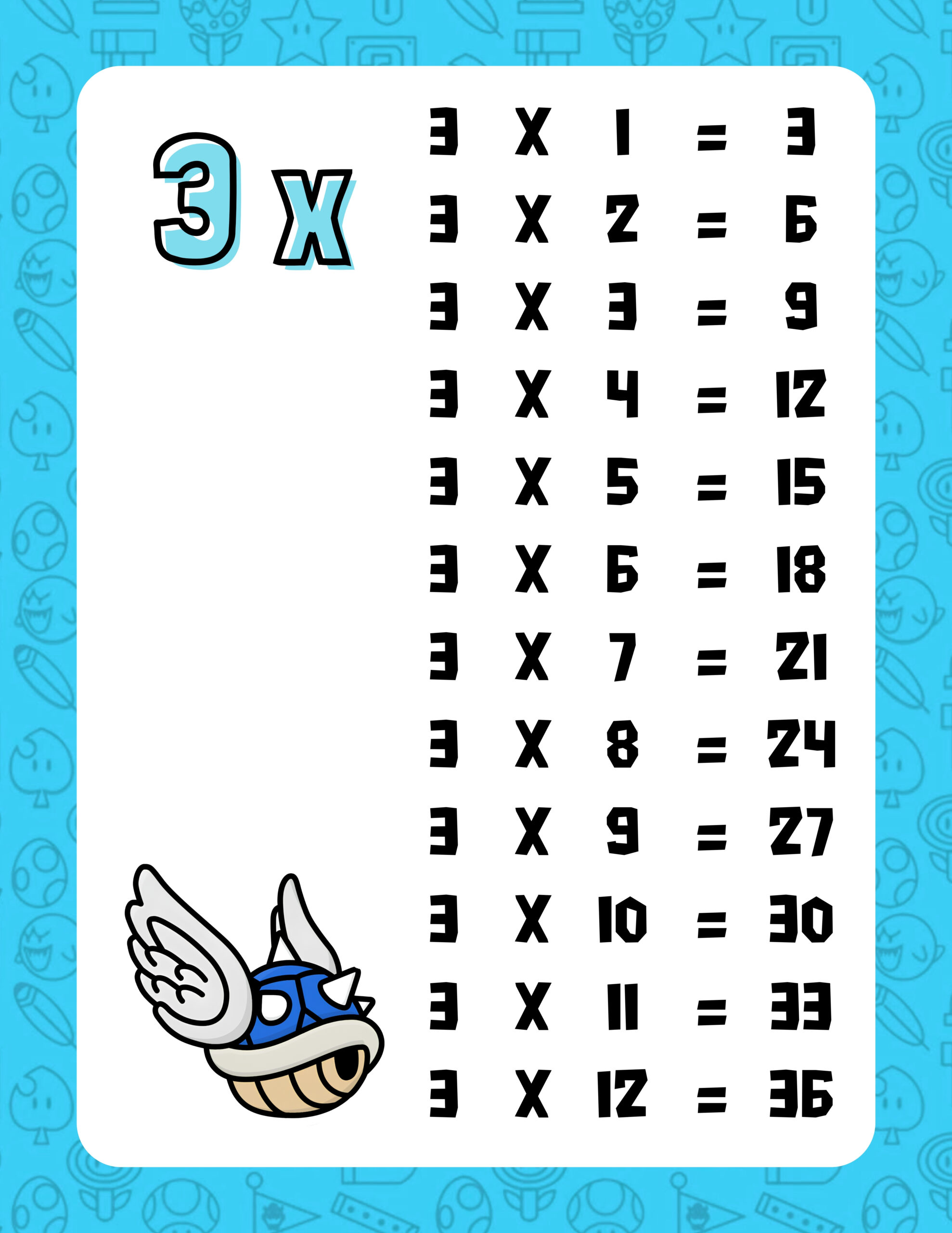 Tablas de multiplicar con temática de Mario Bross 4 Tablas de multiplicar con temática de Mario Bross - Imagen 4
