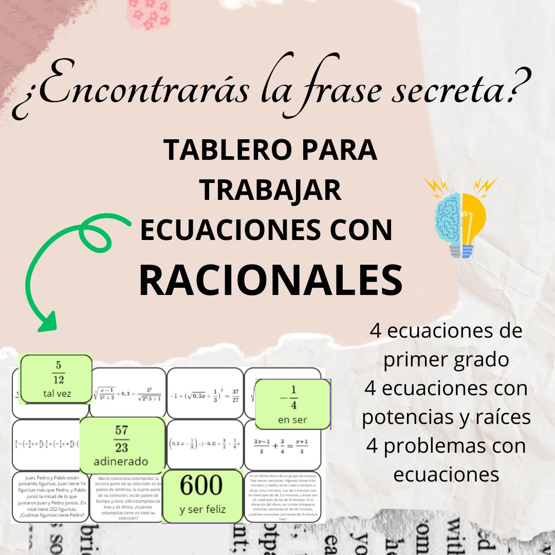 ECUACIONES EN EL CONJUNTO DE LOS NÚMEROS ENTEROS Y EN EL CONJUNTO DE NÚMEROS RACIONALES 4 ECUACIONES EN EL CONJUNTO DE LOS NÚMEROS ENTEROS Y EN EL CONJUNTO DE NÚMEROS RACIONALES - Imagen 4